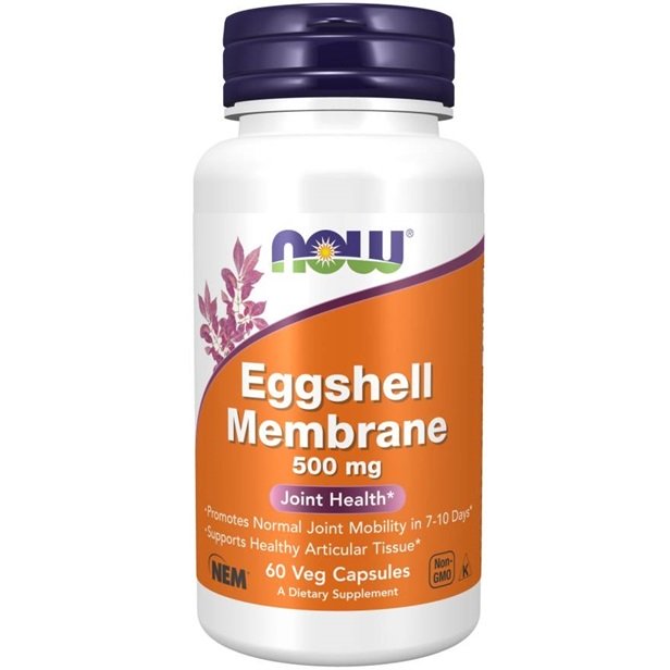 NOW Foods Eggshell Membrane, 500mg - 60 kapsulių