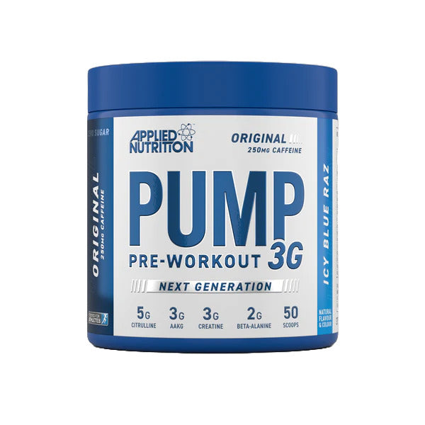 Applied Nutrition Pump 3G pre-workout papildas, Icy Blue Raz, sporto papildas
