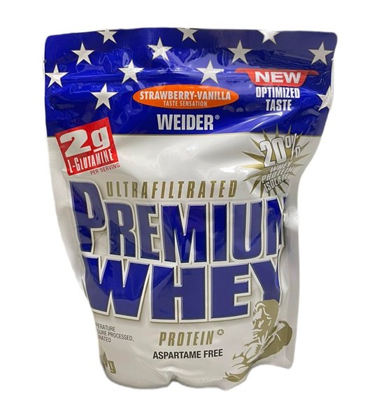 Weider Premium Whey, Strawberry Vanilla - 500 g, baltymų papildas
