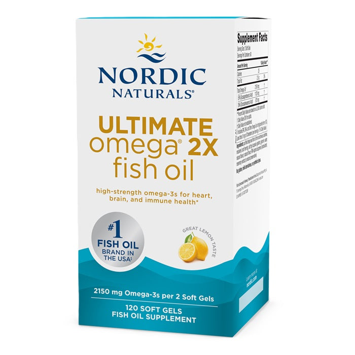 Nordic Naturals Ultimate Omega 2X, 2150mg Lemon, žuvų aliejus, maisto papildas