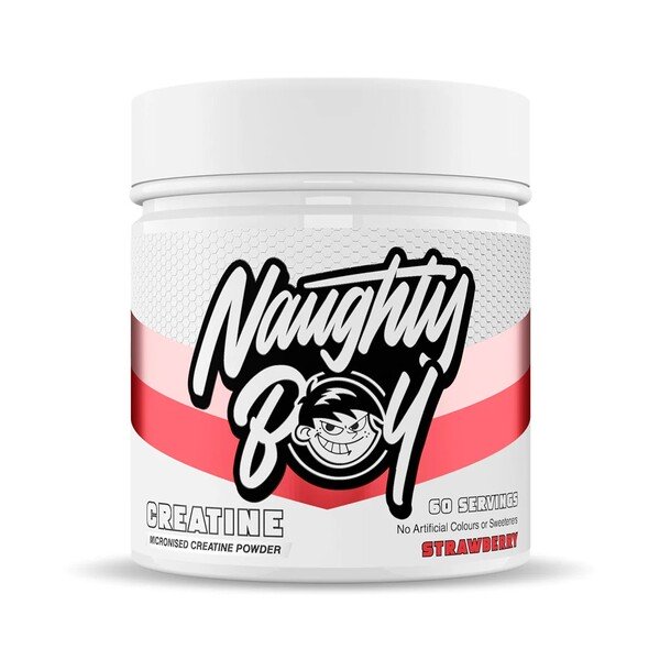 Naughty Boy Creatine, Strawberry - 300 g maisto papildas