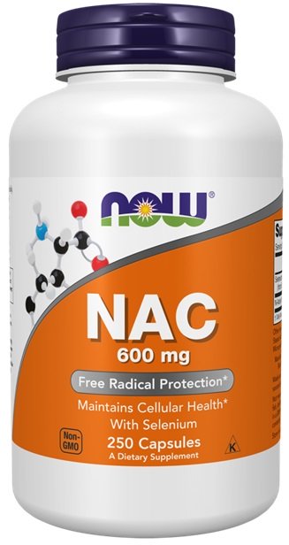 NOW Foods NAC with Selenium, 600mg - 250 kapsulių