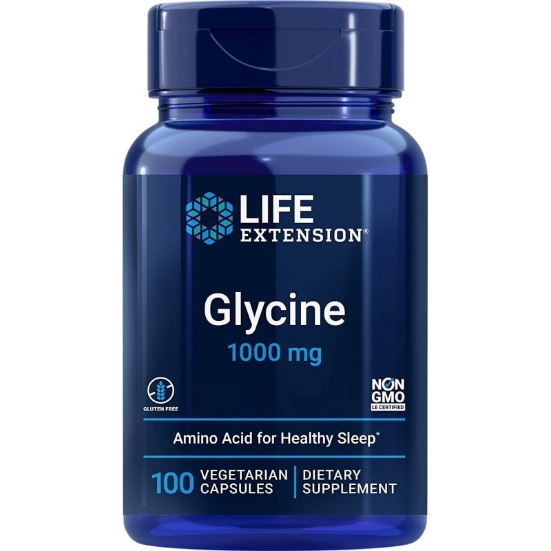 Life Extension Glycine 1000mg maisto papildo kapsulės