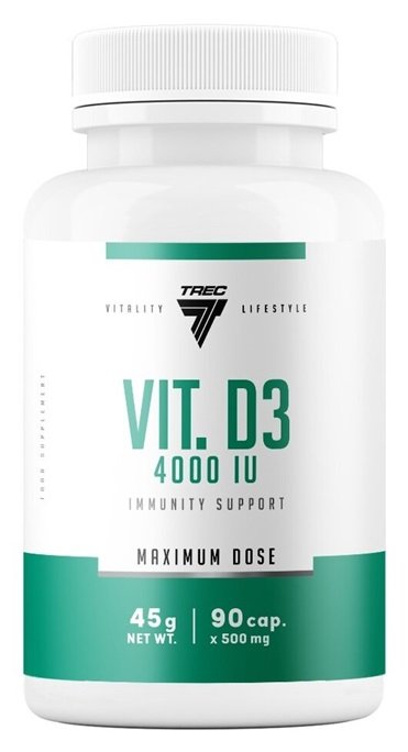 Trec Nutrition Vit. D3, 4000IU - 90 kapsulių