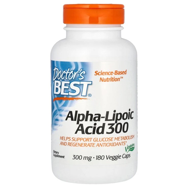 Doctor's Best Alpha-Lipoic Acid, 300mg - 180 kapsulių, sveikatos papildas