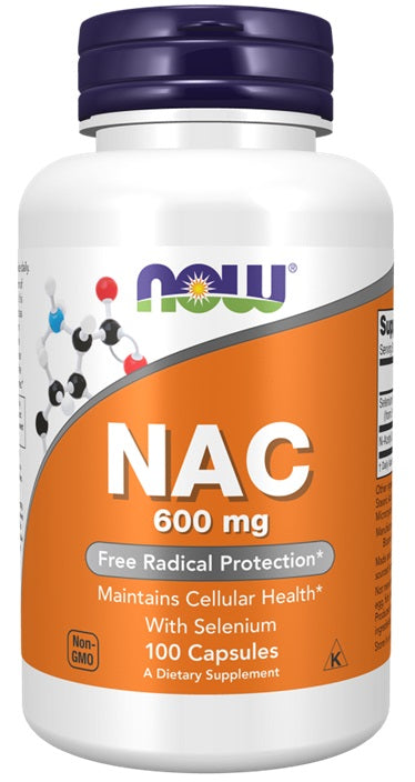 NOW Foods NAC with Selenium, 600mg - 100 kapsulių