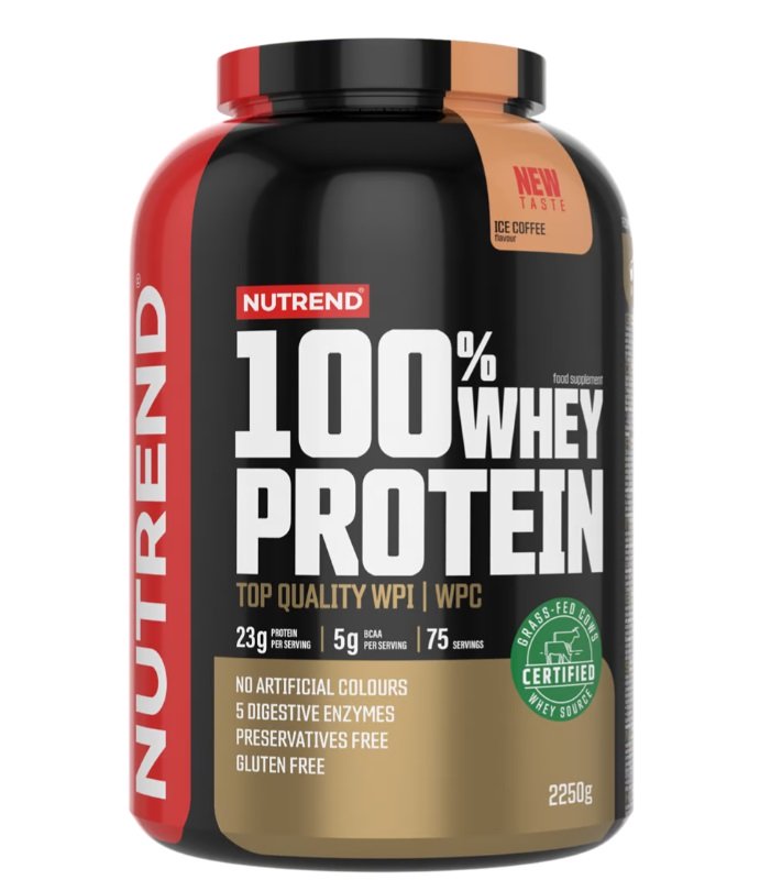 Nutrend 100% Whey Protein, Ice Coffee - 2250 gramų
