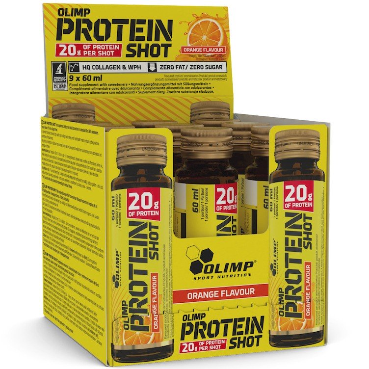 Olimp Nutrition proteiinishot, apelsin - 9 x 60 ml.