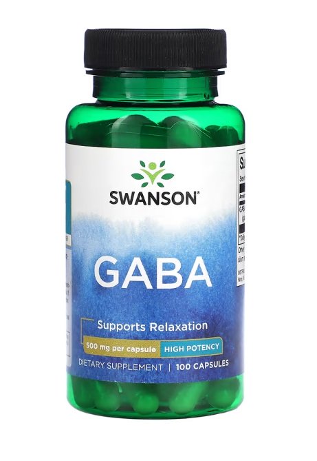 Swanson GABA, 500mg - 100 kapsulių