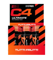 Cellucor C4 Ultimate pretreniruotės šūviai, Tutti Frutti, 12 vnt., sporto papildas