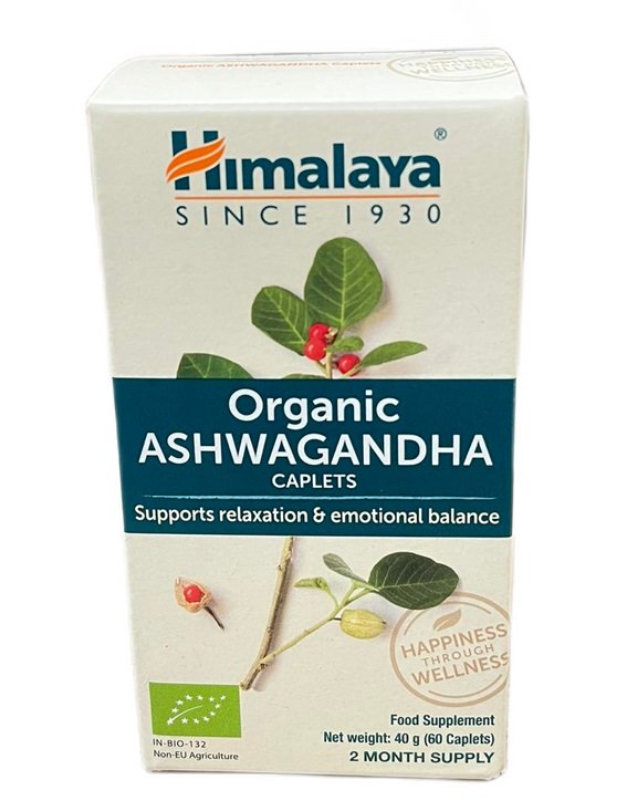 Himalaya Ashwagandha - 60 kapsulės, ekologiškas maisto papildas sveikatai