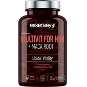 Essensey Multivit for Him + Maca Root - 90 kapsulių, maisto papildas, libido ir sveikata