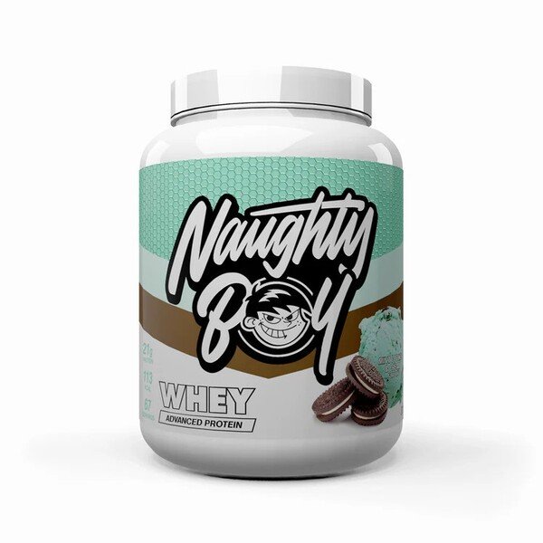 Naughty Boy Whey baltymų papildas, mėtų sausainių skonio, 2010 g