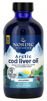 Nordic Naturals Arctic Cod Liver Oil, Unflavored - 237 ml, žuvų taukų papildas