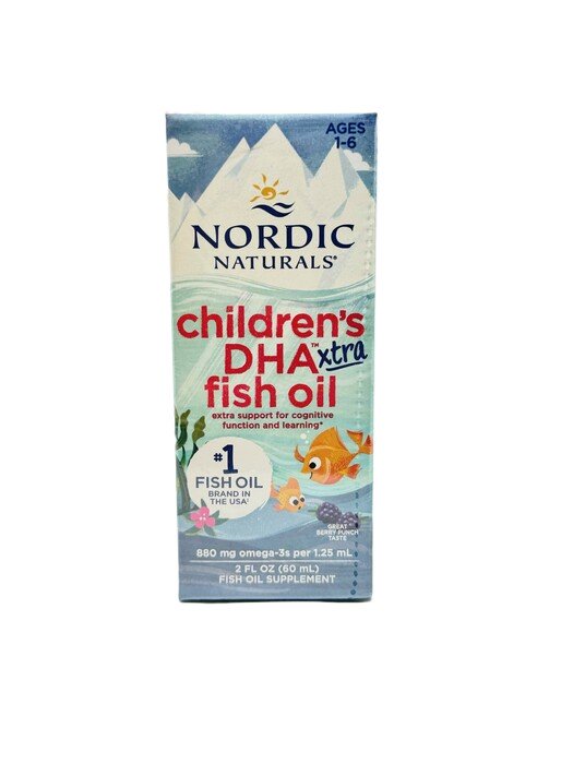 Nordic Naturals vaikų DHA žuvų aliejus, 880mg, uogų skonio, 60 ml