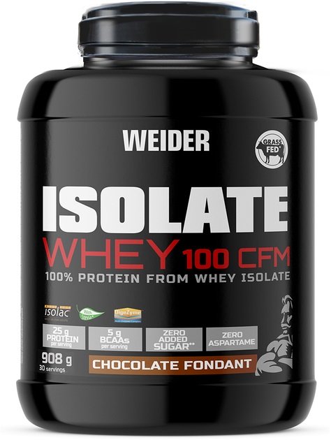 Weider Isolate Whey 100 CFM, Šokoladinis fondantas, baltymų papildas