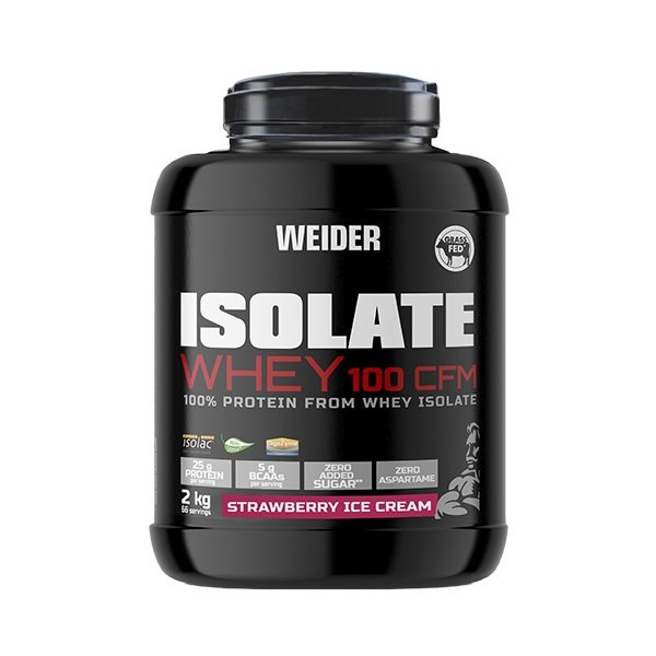Weider Isolate Whey 100 CFM, Braškių ledų skonio, 2000 g, baltymai