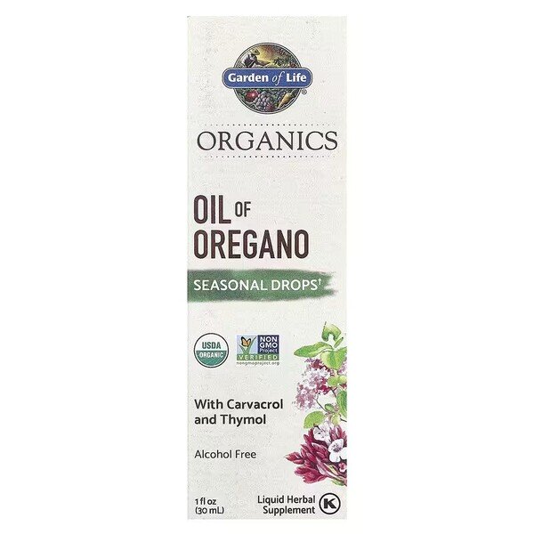 Garden of Life oregano aliejus, ekologiškas maisto papildas
