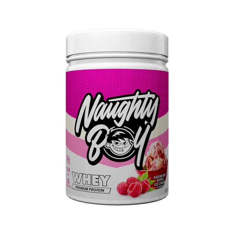 Naughty Boy Whey, Raspberry Ripple Ice Cream - 900 g