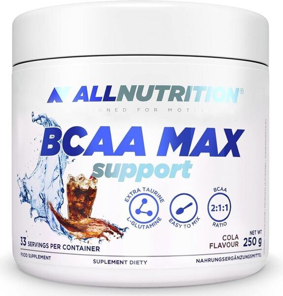 Allnutrition BCAA Max Support, Cola - 250 g maisto papildas sportui