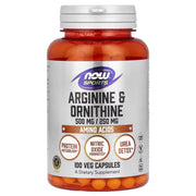 NOW Foods Arginine & Ornithine kapsulės sporto papildas