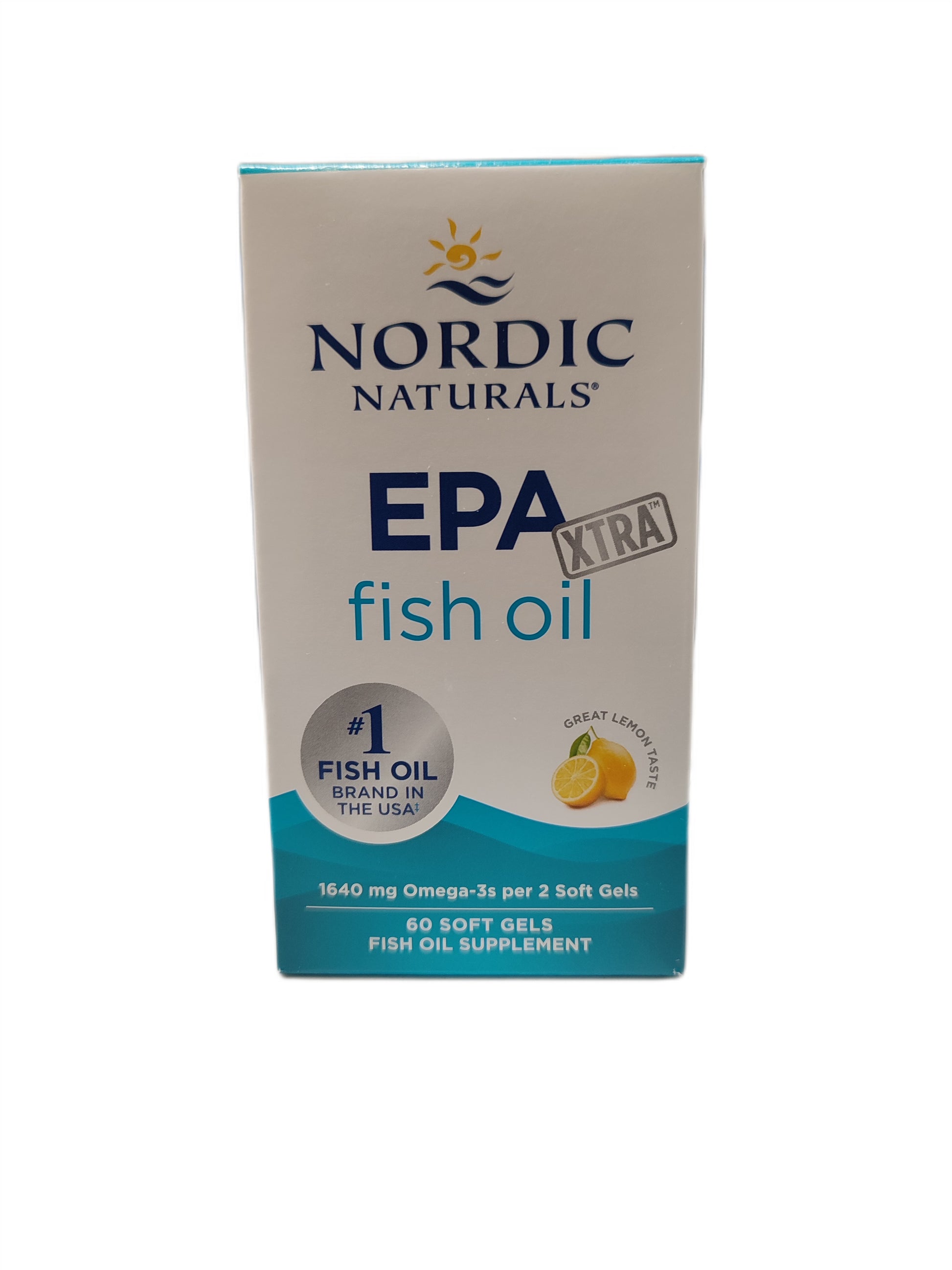 Nordic Naturals EPA Xtra žuvų aliejus, citrinos skonis, 60 kapsulių