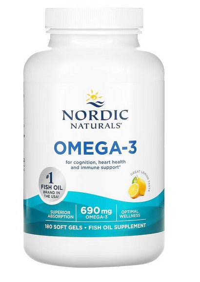 Nordic Naturals Omega-3, 690mg citrinos kapsulės