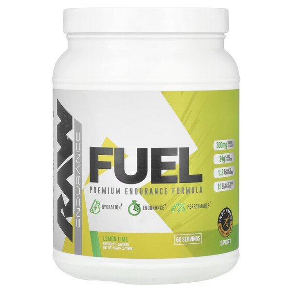 Raw Nutrition Raw Fuel, Lemon Lime - 1620 gramų energijos papildas