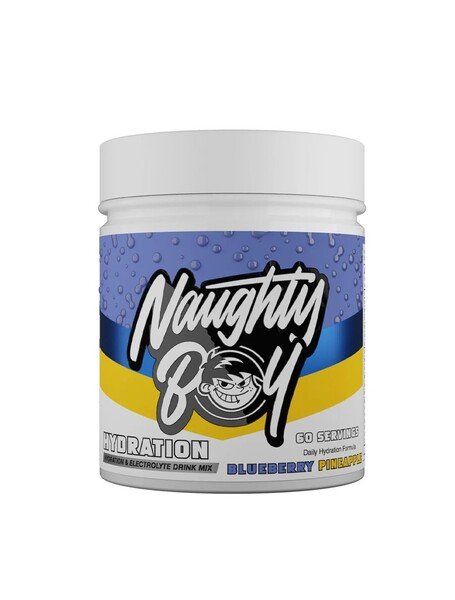 Naughty Boy Hydration, Mėlynių ananasų maisto papildas, elektrolitai