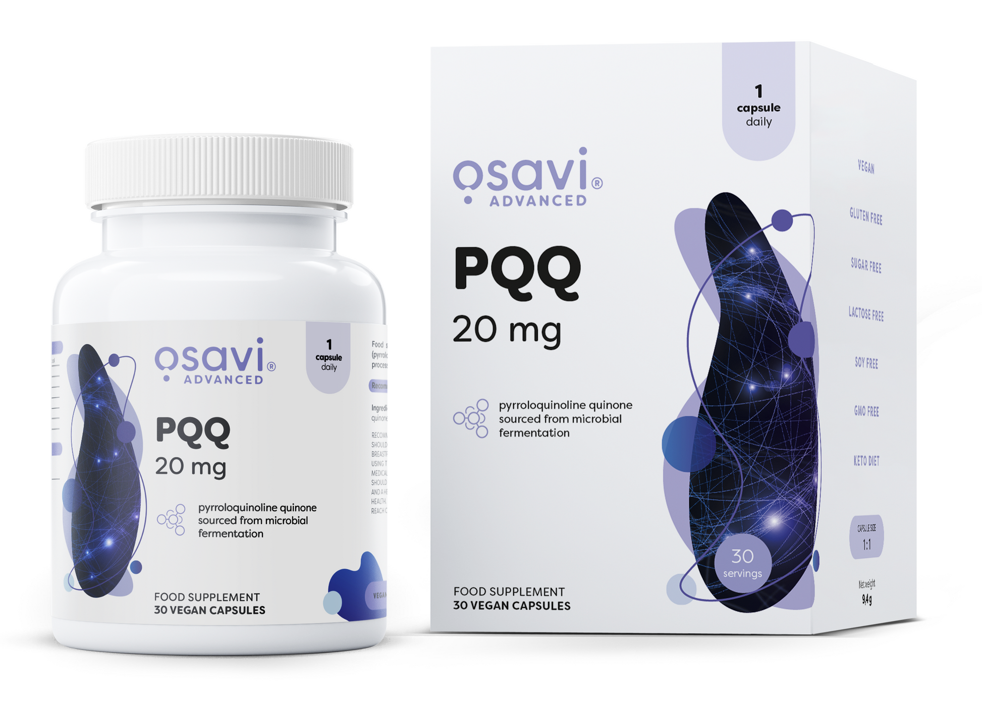 Osavi PQQ, 20mg - 30 kapsulių, maisto papildas