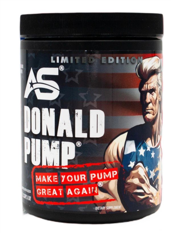 Maisto papildas Donald Pump, amerikietiškas persikų-ledų arbata, 510 g