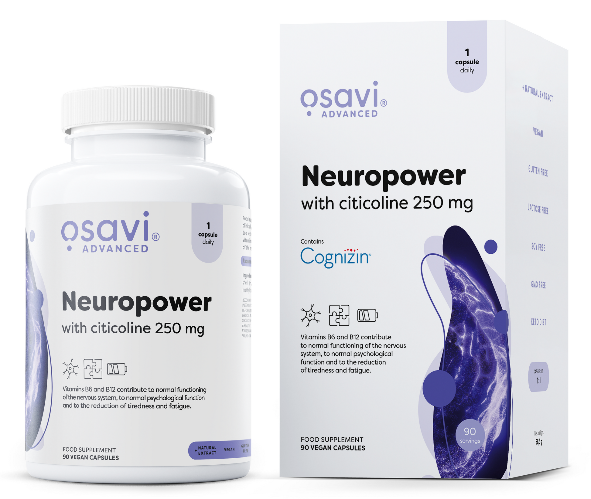 Osavi Neuropower su citicolinu kapsulės