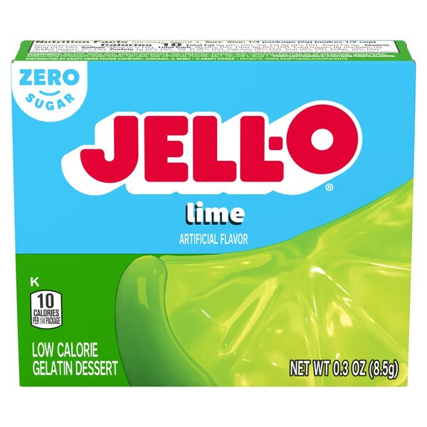 Jell-O želatiinist magustoit, suhkruvaba, laim - 8,5 grammi