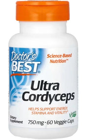 Doctor's Best Ultra Cordyceps, 750mg - 60 kapsulių