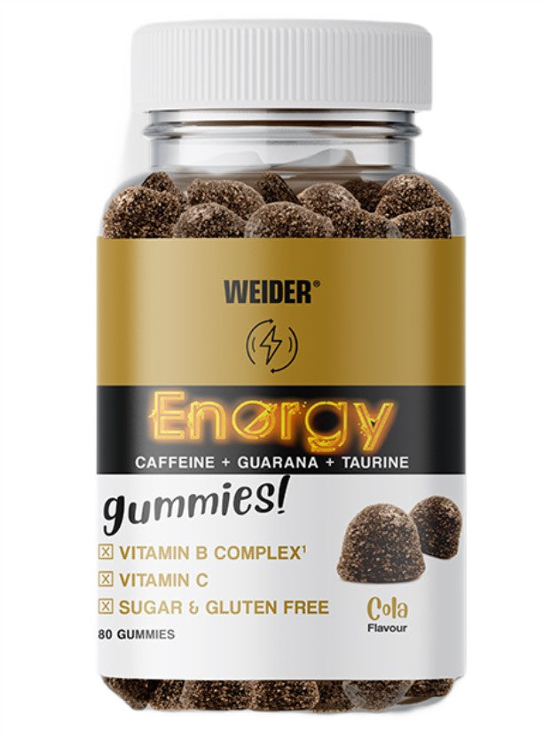 Weider Energy Gummies, Cola - 80 guminukų, energijos guminukai