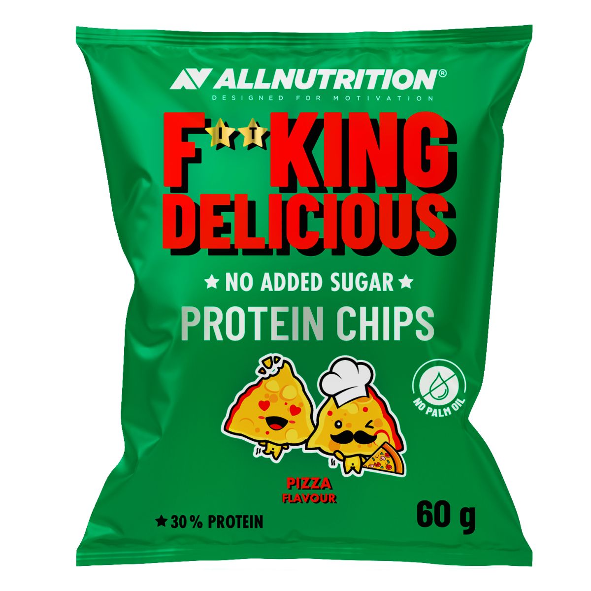 Allnutrition Fitking Proteinų traškučiai, pica skonis, 60 g