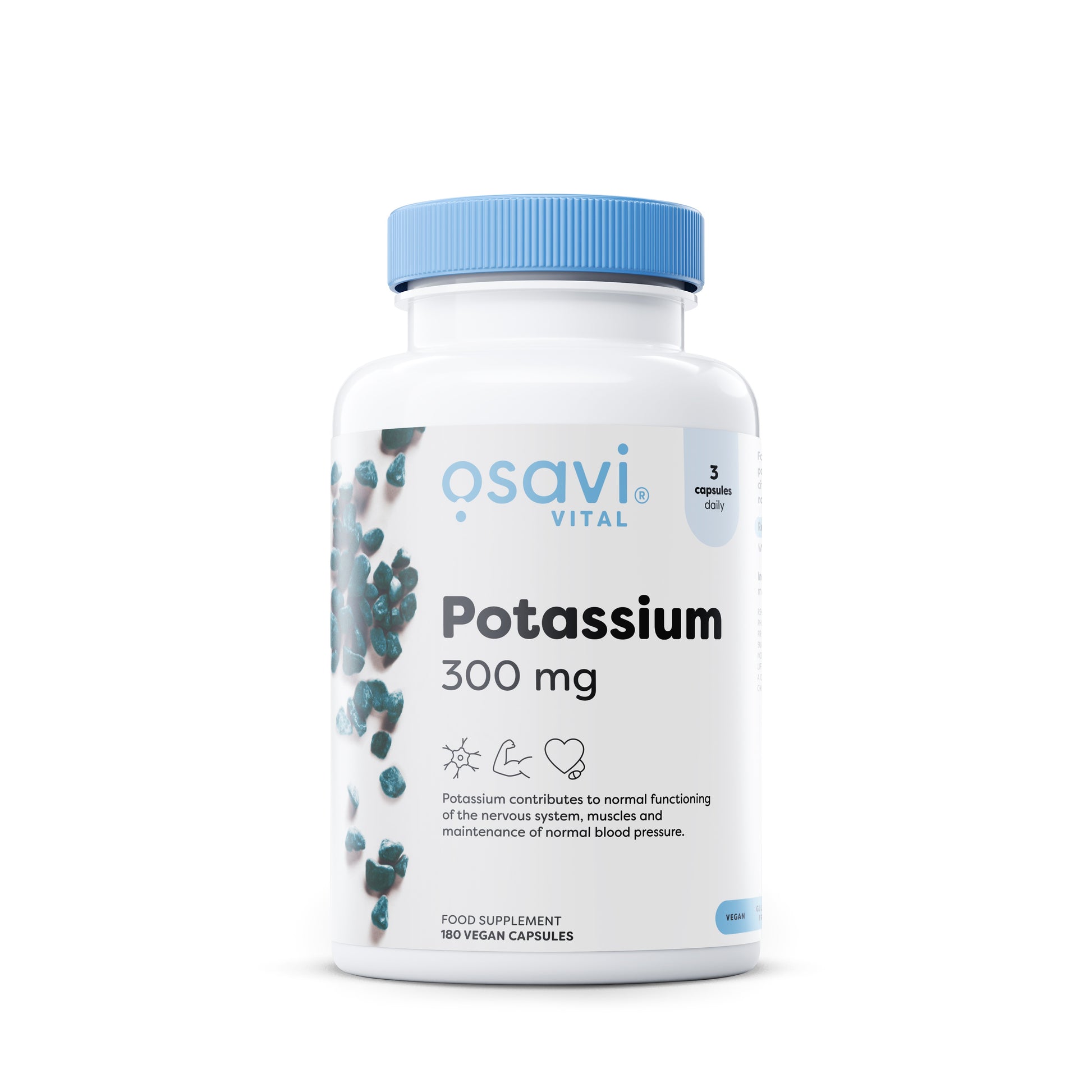 Osavi Potassium, 300mg - 180 kapsulių maisto papildas