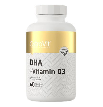 OstroVit DHA + Vitamin D3 - 60 kapsulių maisto papildas