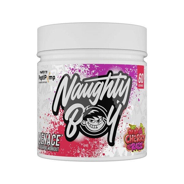 Naughty Boy Menace V2, Cherry Razz, maisto papildas, sporto papildas