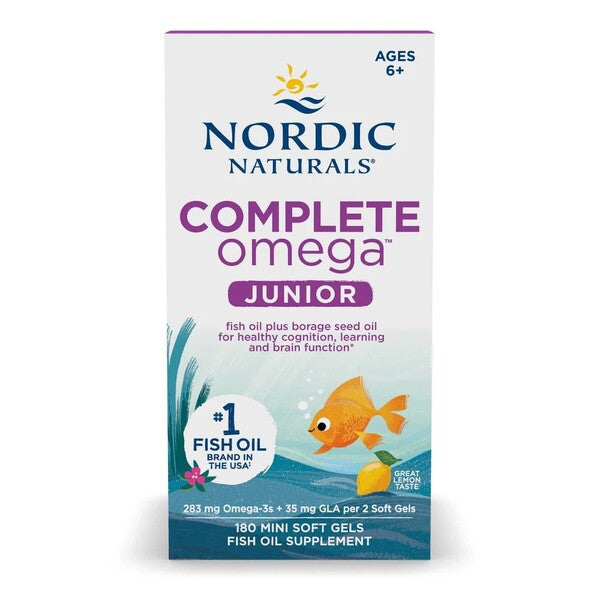 Nordic Naturals Complete Omega Junior, 283mg sidrun - 180 kapslit