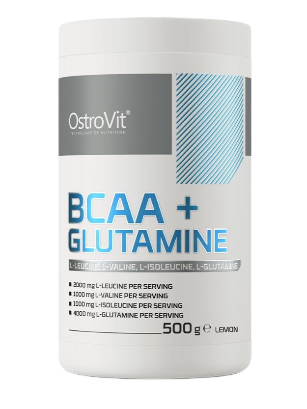 OstroVit BCAA Glutaminas papildas, citrinos