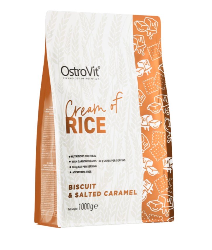OstroVit Cream of Rice, Biscuit & Salted Caramel - 1000 g maisto papildas