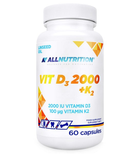 Allnutrition D3-vitamiin 2000 + K2 - 60 kapslit