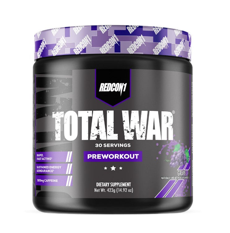 Redcon1 Total War - Preworkout, Grape - 423 gramų, sporto papildas