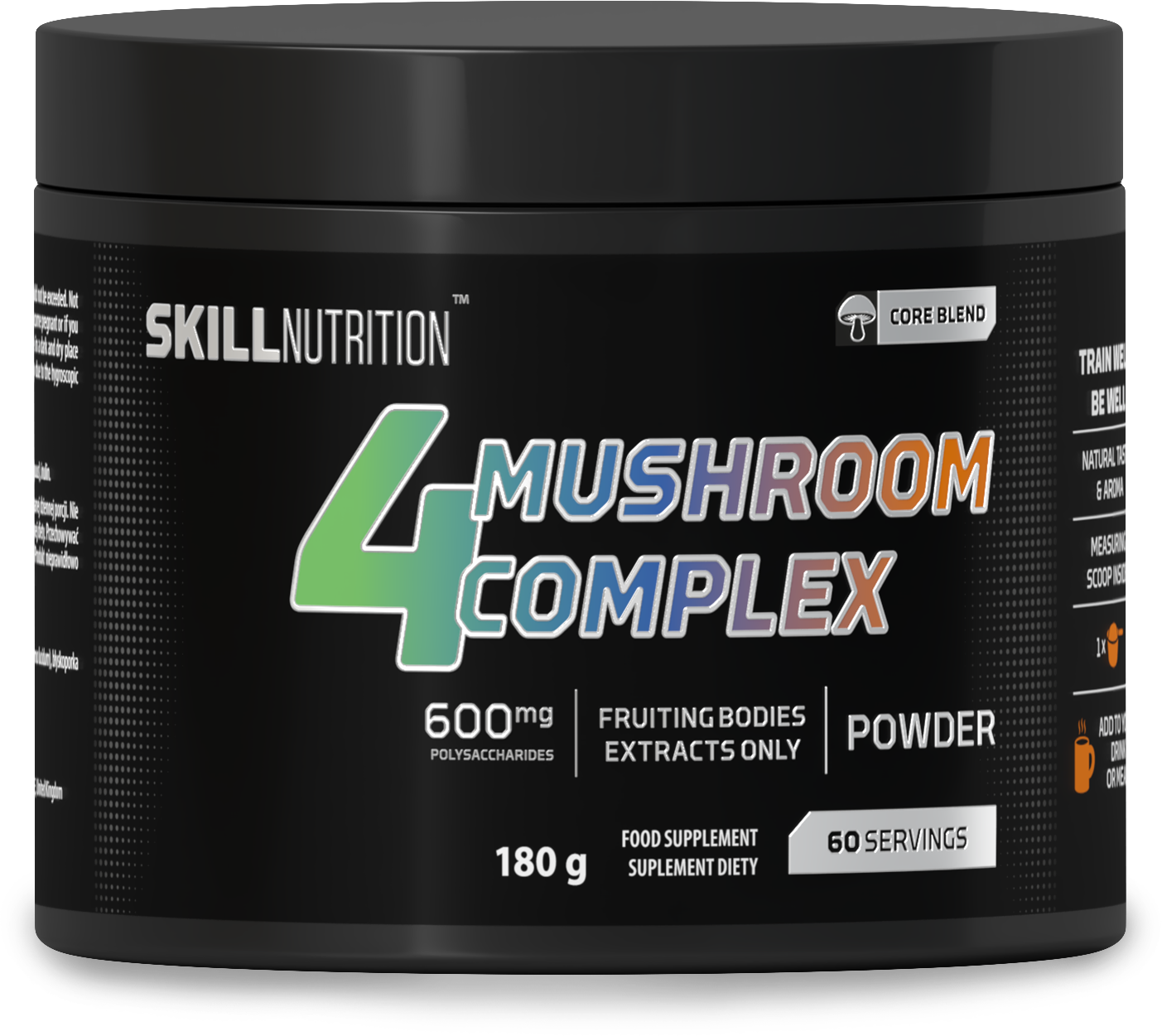 Maisto papildas Skill Nutrition 4 Mushroom Complex - 180 g