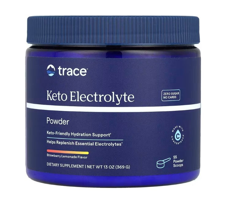 Trace Minerals Keto Elektrolitai, Braškių Citrinų skonio, 369 g