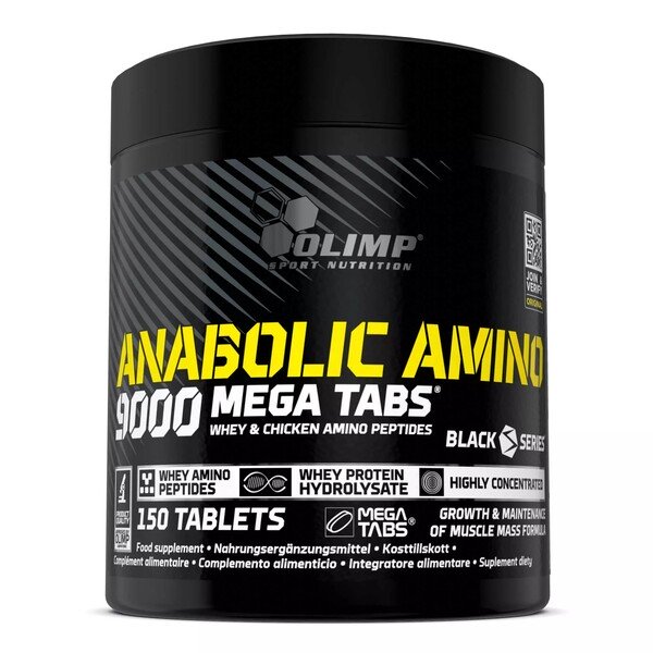 Olimp Nutrition Anabolic Amino 9000, Mega Tabs - 150 tablečių