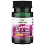 Swanson vitamino D3 ir K2, 60 kapsulių