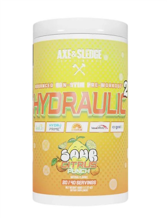 Axe & Sledge Hydraulic V2 prieštreniruotinis maisto papildas, Citrusinė sultys