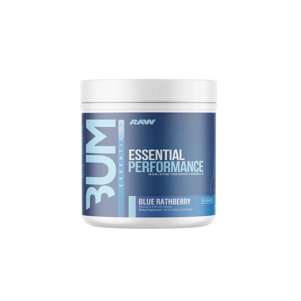 Maisto papildas Raw Nutrition Bum Essential Performance, mėlyna avietė